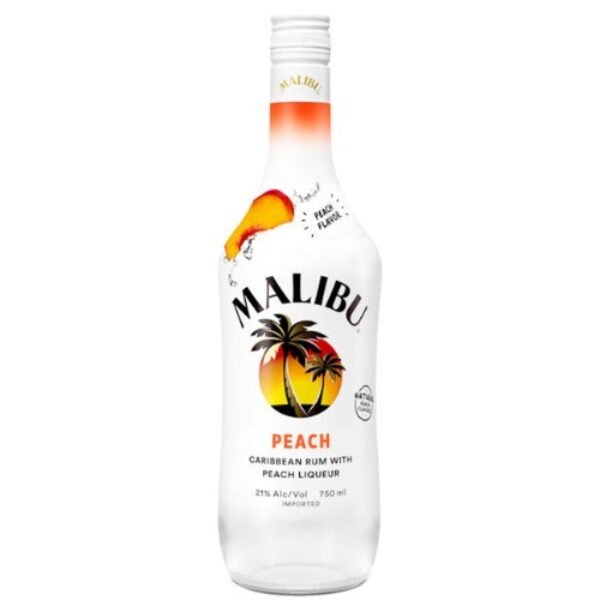 Malibu Peach Flavored Rum 750ml