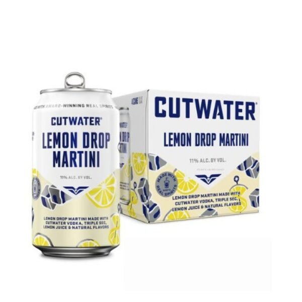 Cutwater Spirits Lemon Drop Martini Cocktail Cans (12 oz x 4 ct)