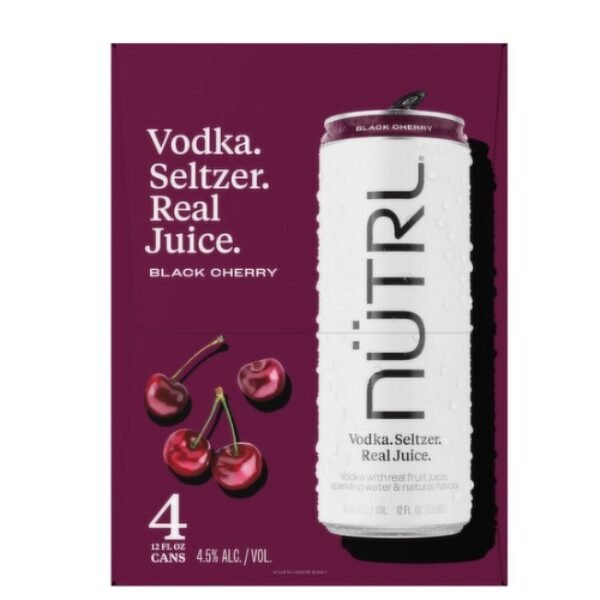 NUTRL VODKA SODA BLACK CHERRY 4PK