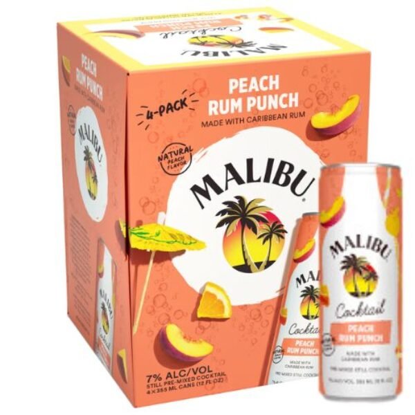 Malibu Peach Rum Punch Cocktail