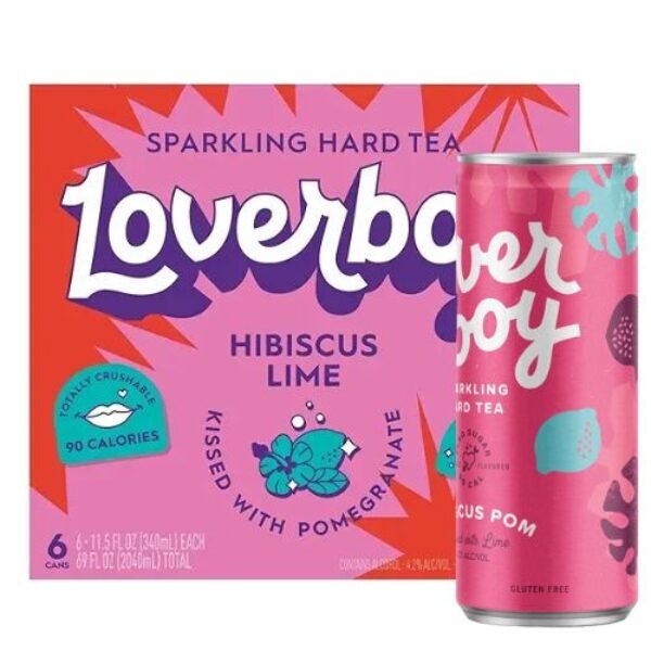 Loverboy Hibiscus Lime Kissed with Pomegranate 6 pack 11.2 oz. Can